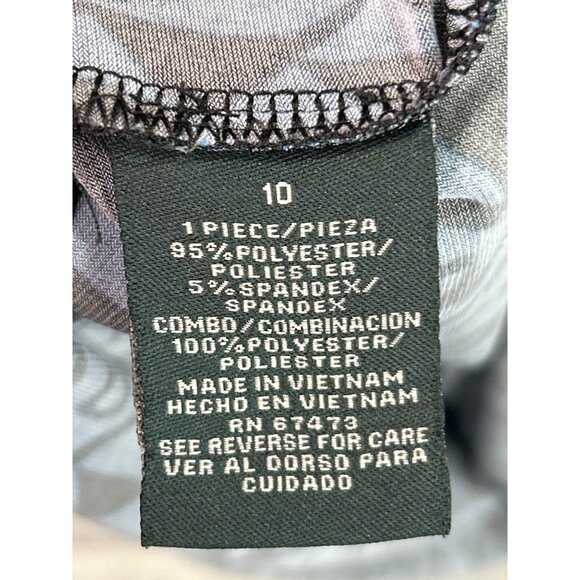 Gabby Skye Womens Geometric Pattern Shift Dress Size 10 Blue & Black - Picture 8 of 9